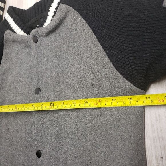 XRAY Jeans Varsity Jacket Mens Snap Button Up Fleece Colorblock Small Old School - Picture 2 of 15